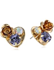Betsey Johnson "Imperial Princess" Cluster Heart Stud Earrings