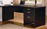 Simple Office Desk in Cappuccino Finish by Coaster Furniture