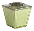Napa Firelite Party Time, Green Glazed Ceramic, 5-Inch by 4-3/4-Inch Square