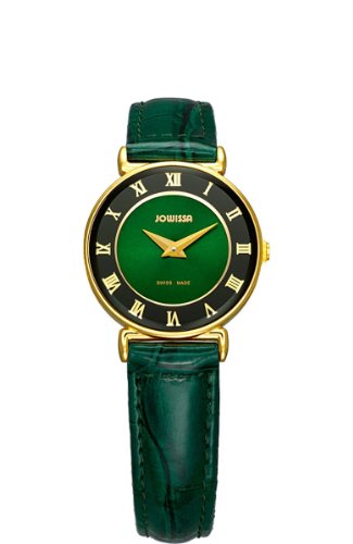 Jowissa Women's J2.045.S Roma Gold PVD Green Roman Numeral Watch