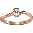 18K Rose Gold Diamond Ring - 0.07 Ct.