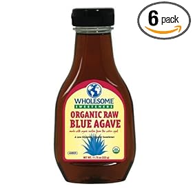 Wholesome Sweeteners Organic raw blue agave, 11.75-Ounce Bottles (Pack of 6)