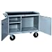 Lyon DD901 All-Welded Mobile Work Center with Adjustable Half-Shelf and 2 Rear Compartments, 48" Width x 26" Depth x 36" Height
