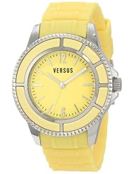 Versus by Versace Womens 3C61300000 Tokyo Yellow Dial Rubber Watch