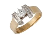 14K 10 Pr.Cut Diamond setting semi-mount (centre not included)
