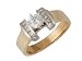 14K 10 Pr.Cut Diamond setting semi-mount (centre not included)