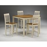Hillsdale Riverview 5 Pc Counter Height Dining Set in Antique White - 4768DTBCGAW (Antique White) (See Description)