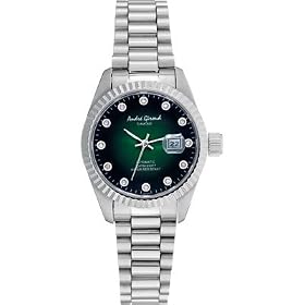 Andre Giroud WoMens Limited Edition Diamond and Steel Watch - Emerald by Andre Giroud