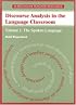 Discourse Analysis in the Language Classroom: Volume 1. The Spoken Language