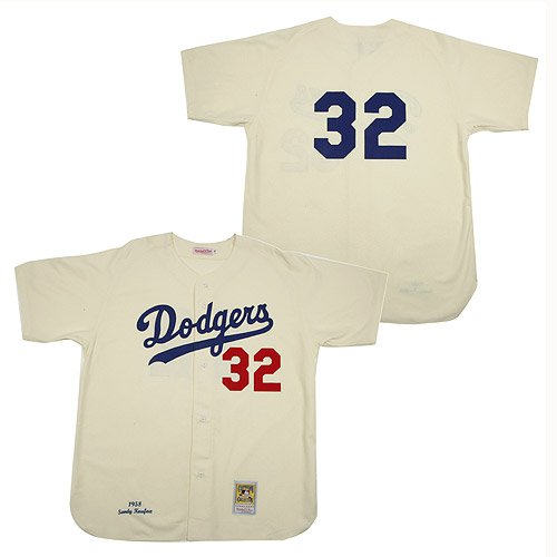 Brooklyn Dodgers Authentic 1958 Sandy Koufax Home Jersey By Mitchell & Ness 36