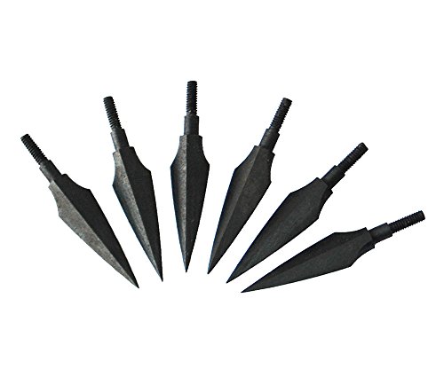 Metal Broadheads 150Grain Archery Arrow Field Points for Hunting Screw in Replaceable Arrow Heads 6 Pack