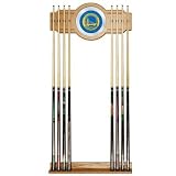 NBA Golden State Warriors Billiard Cue Rack with Mirror