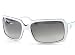 New Lacoste Sunglasses Alligator LA12610 WH White Frame Gradient Gray Shades Size: 60-15-120