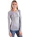 Clothes Effect Women's Plain Long Sleeve T-Shirt Crew Neck