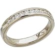 Platinum 0.33Ct Diamond Channel Contour Anniversary Band