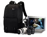 Lowepro Fastpack 350 Quick Access Backpack For SLR Kit, 17 Notebook & General Gear for Canon 550D, 500D, 1000D, Nikon D3000, Samsung NX10, PL1, Panasonic G2,  Sony Alpha A450  - Black