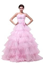 Floor Length Organza/Satin    Sweetheart  Ball Gown  Dress With Rhinestones and Ruffles