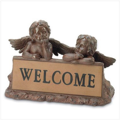 GARDEN CHERUBS ADDRESS MARKER