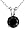 14k White Gold Black Diamond Rabbit Bale Pendant (3/4 cttw)