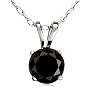 14k White or Yellow Gold Black Diamond Rabbit Bale Pendant (3/4 cttw)