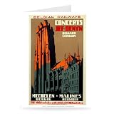 Concerts Jef Denyn - Belgian Railways - Greeting Card (Pack of 2) - 7x5 inch - Art247 - Standard Size - Pack Of 2
