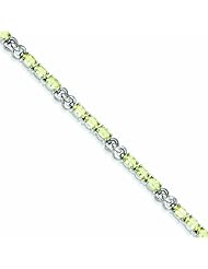 Genuine .925 Sterling Silver Lemon Quartz Bracelet 10.3 Grams . 100% Satisfaction Guaranteed.