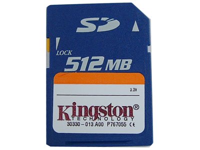Kingston Technology 512 MB SD card