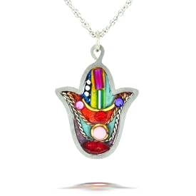 Colorful Hamsa Necklace to Protect from the Evil Eye #1033
