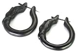 ETERNAL SNAKE Black Wood Pick Earrings - Stirrups Natural Body Jewelry - Price Per 2