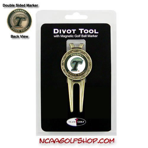 Tulane Green Wave Divot Tool Ball Marker Tg1