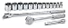 SK 4116 16 Piece 1/2-Inch Drive 6 Point and 12 Point 7/16-Inch to 1-1/4-Inch Socket Set