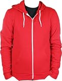 American Apparel Flex Fleece Zip Hoodie (Large, Red)