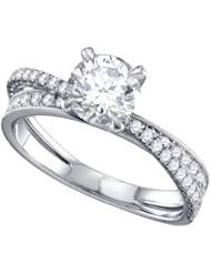 1.30CT-DIA 0.90CT-CRD BRIDAL RING