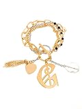 GUESS Gothic G Charm Bracelet, GOLD