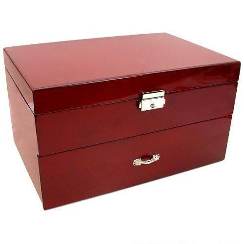 20 Watch Display Case Cherrywood Color Storage Box New