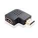 Cable Matters Gold Plated Vertical Flat Left 90 Degree HDMI Male to Female Right Angle Adapter