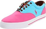 Polo Ralph Lauren Men’s Vaughn Saddle Sneaker,Maui Pink/Neptune Blue,10.5 D US