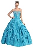 Ball Gown Strapless Formal Prom Wedding Dress #2714