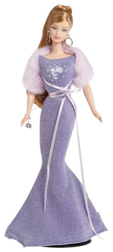 Childrens Toyshop  Toys : Barbie Doll - Aquarius Zodiac Star Sign Collector Dolls Pink Label (Jan 20 - Feb 18)