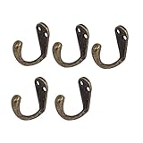 uxcell ハンガーフック　シングルフックハンガー　ネジ付き　ベッドルーム　バスルーム　レトロスタイル　5個入り
