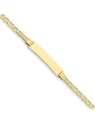 14k Yellow Gold 7in Anchor ID Bracelet. Metal Wt- 3.72g