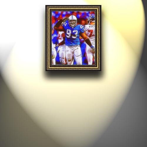 Completely Handpainted American Football Sport Painting, Custom Order FL9767, Oil on Canvas, with Option to Paint Jerry, Brett & Co. from Any Other Favorite Photograph or Picture, Unframed, Size 20'' x 25