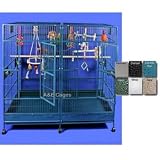 Extra Large Double Macaw Bird Cage Charcoal