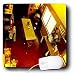 Jos Fauxtographee Miniatures - An View Into a Dining Room and Kitchen with a Table and Chairs Made to Look Miniature - Mouse Pads