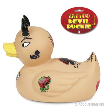 All the other Devil Duckies think they're tough, but the Tattoo Devil Duckie All the other Devil Duckies think they're tough, but the Tattoo Devil Duckie