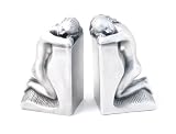 Art Deco - Beautiful Nude Erotic Lady Bookends - Pewter
