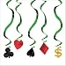 Casino Party 24in Hanging Swirl Decorations 5ct