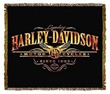 Harley-Davidson® Motorcycles Golden Ledgend Throw Blanket