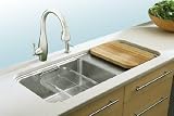 KOHLER K-3592-NA Prologue Kitchen Sink with Work Surface on Right