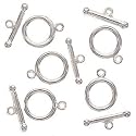 Real Silver Plated Toggle Clasps 12mm (5 Sets)